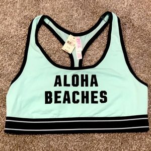 💚 NWT PINK Aloha Beaches Sports Bra 💚